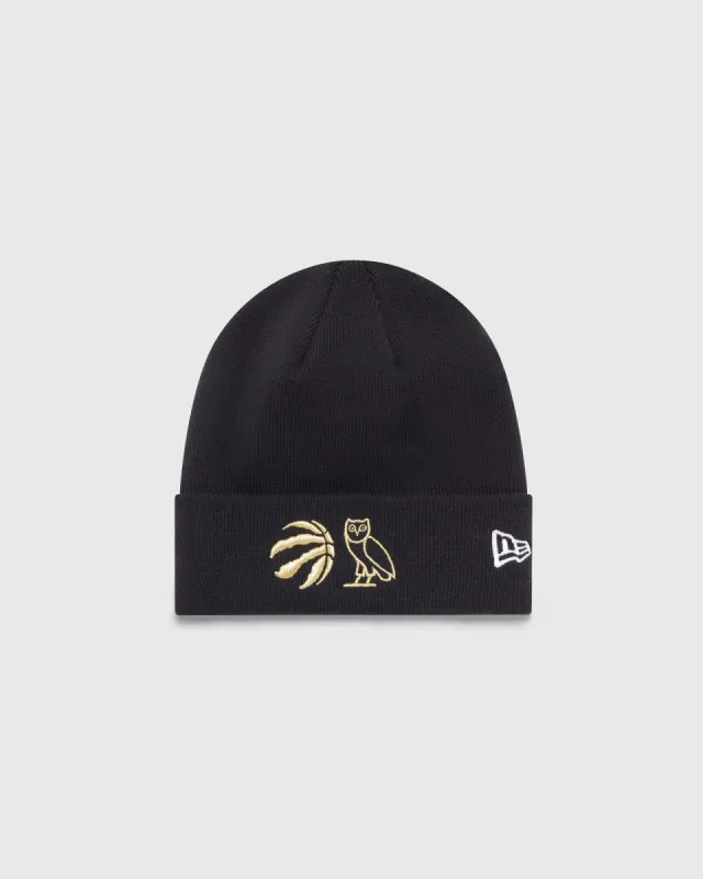 RAPTORS NEW ERA ATHLETIC CENTRE BEANIE - BLACK sold by OVO