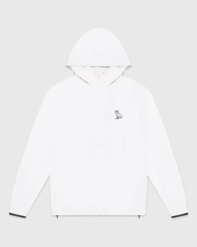 LIGHTWEIGHT NYLON RUNNING JACKET - WHITE sold by OVO