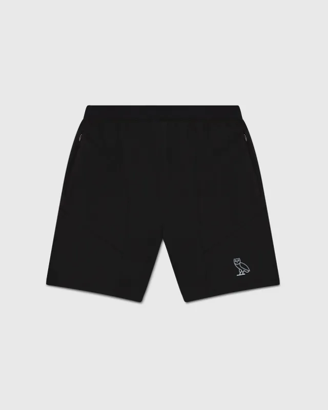 LIGHTWEIGHT NYLON RUNNING SHORT - BLACK sold by OVO
