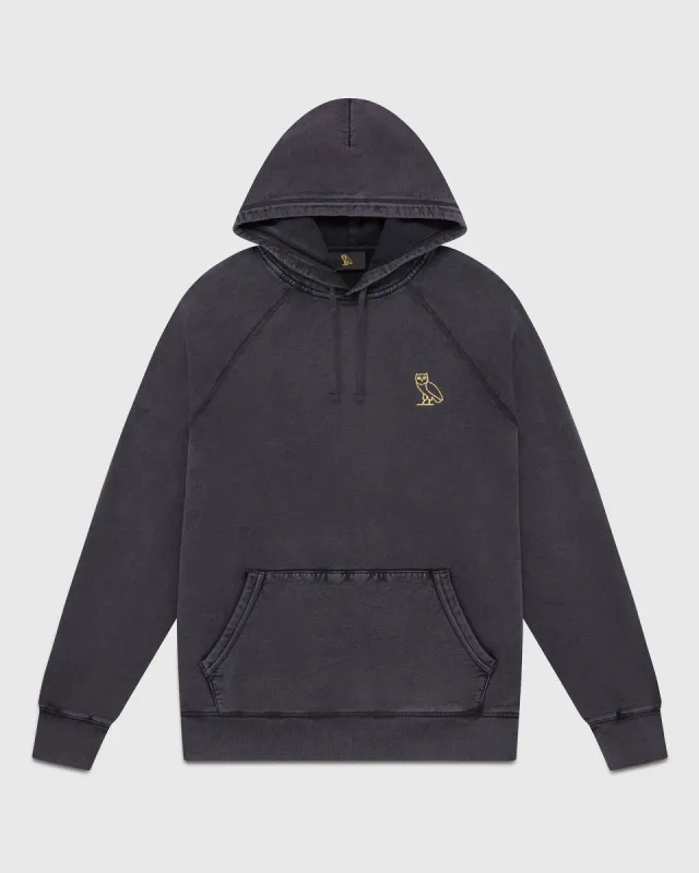 GARMENT DYE HOODIE - BLACK sold by OVO