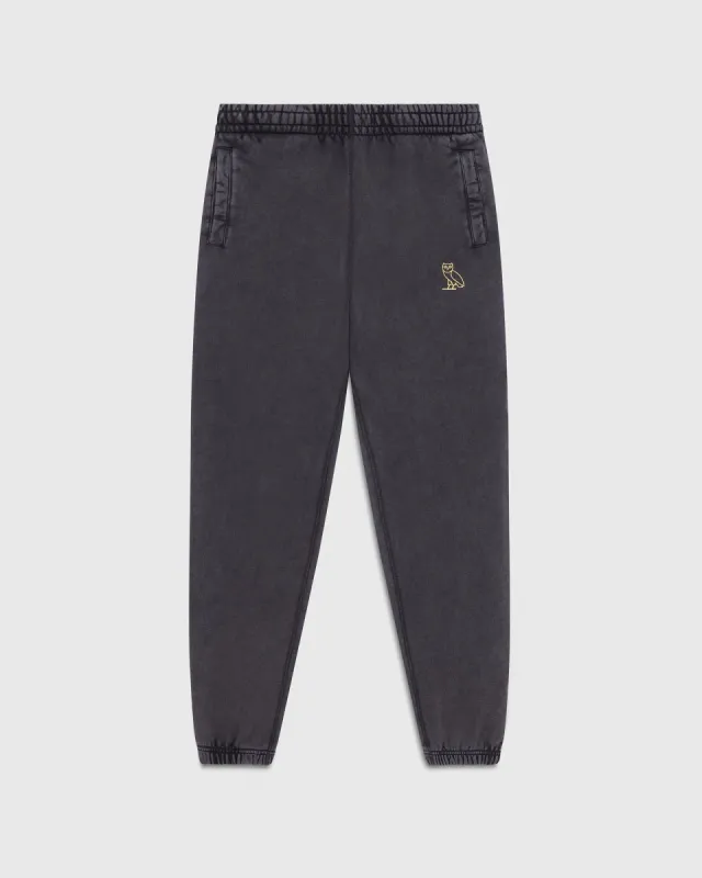 GARMENT DYE SWEATPANT - BLACK sold by OVO