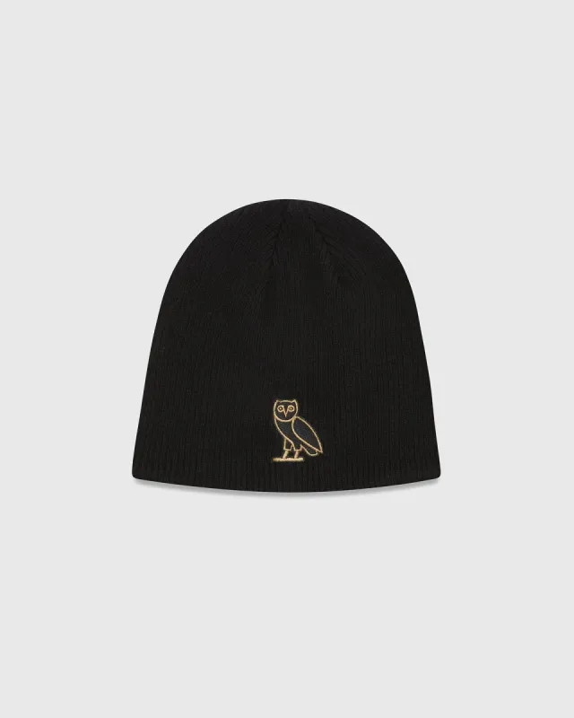 CLASSIC CUFFLESS BEANIE - BLACK sold by OVO