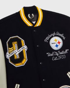 NFL Pittsburgh Steelers Varsity Jacket - Black sold by OVO