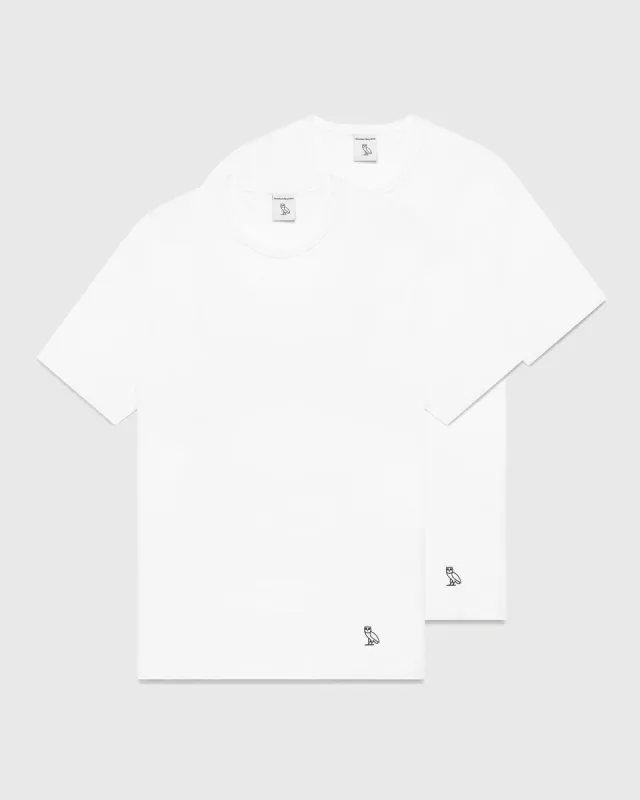 ESSENTIALS 2-PACK T-SHIRT - WHITE sold by OVO