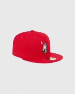 6 God New Era 59Fifty Fitted Cap - Red sold by OVO