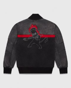 The Simpsons Varsity Jacket - Charcoal Grey sold by OVO