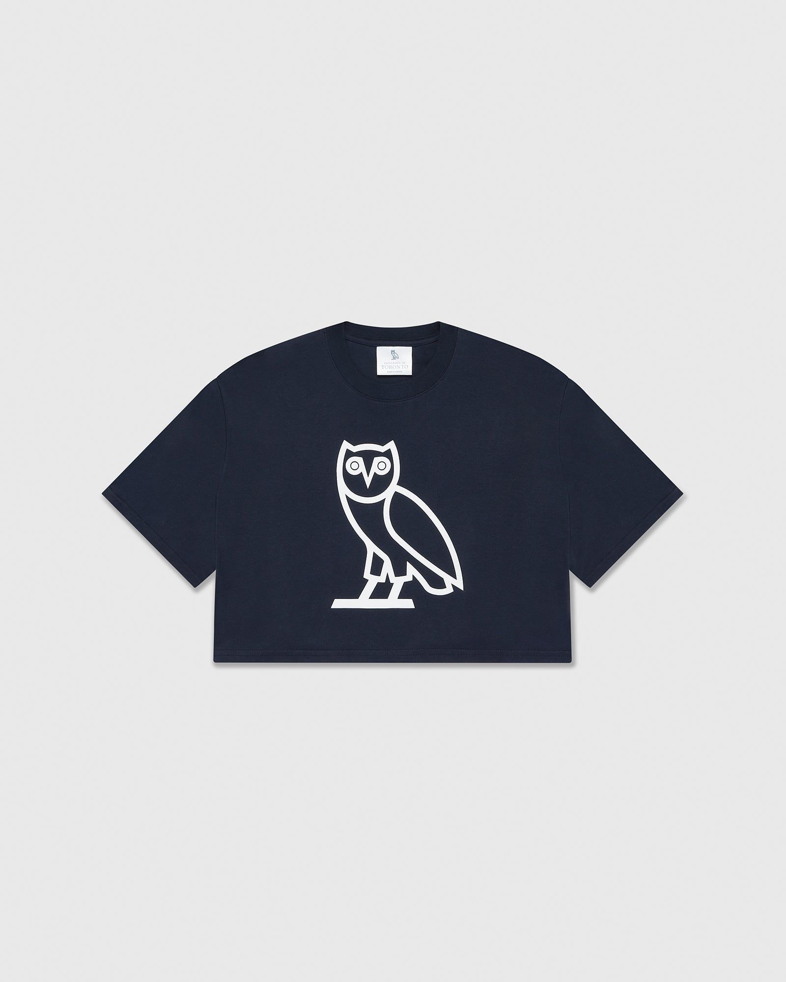 U OF T WOMENS OG CROPPED TEE - NAVY sold by OVO