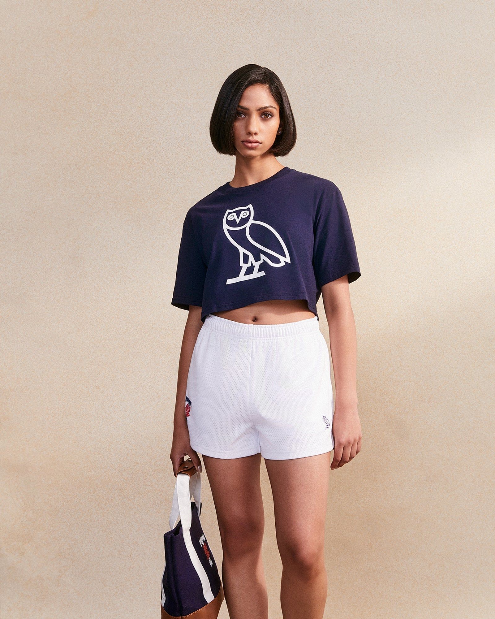 U OF T WOMENS OG CROPPED TEE - NAVY sold by OVO product image thumbnail 2