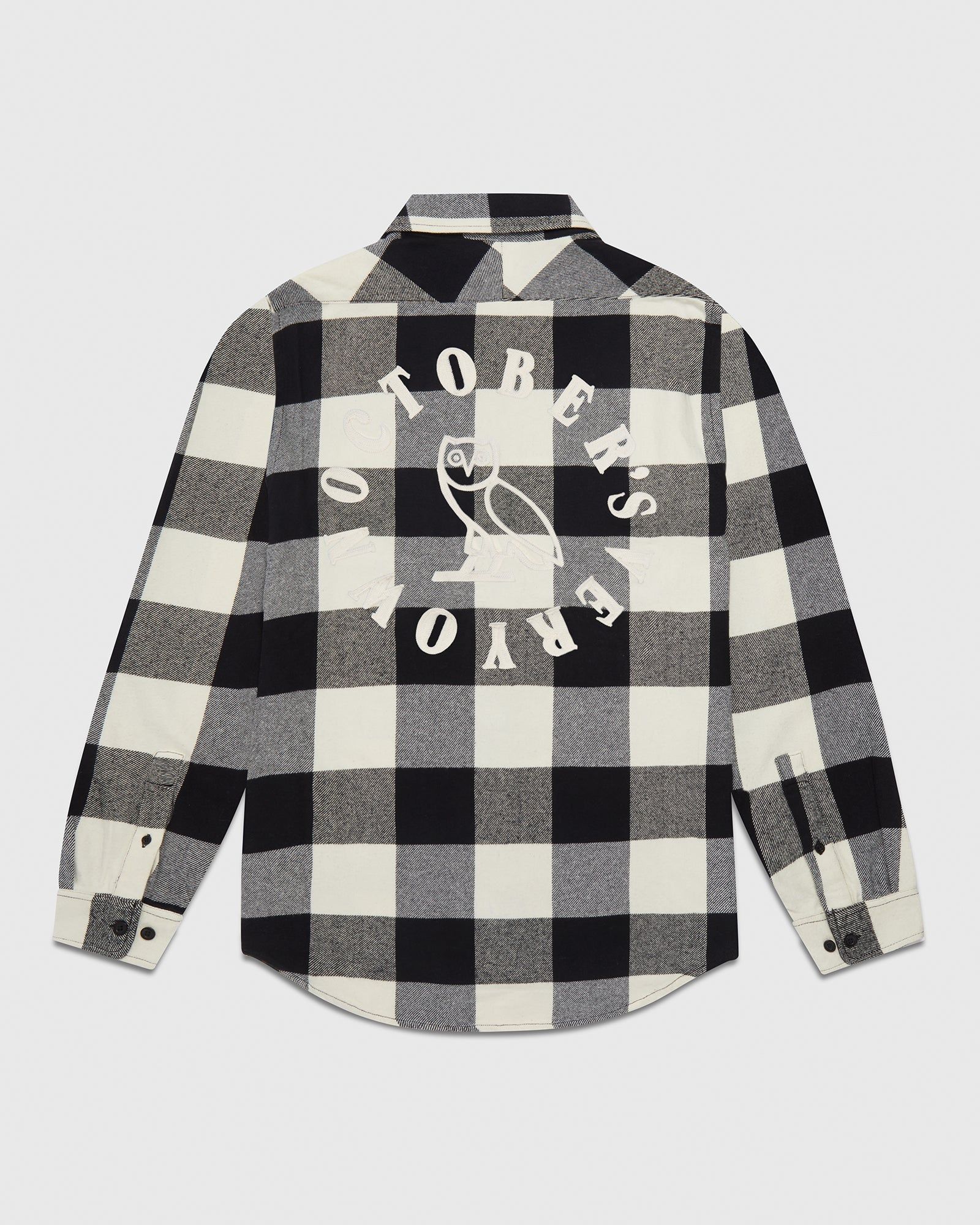 Buffalo Plaid Flannel Shirt - White sold by OVO