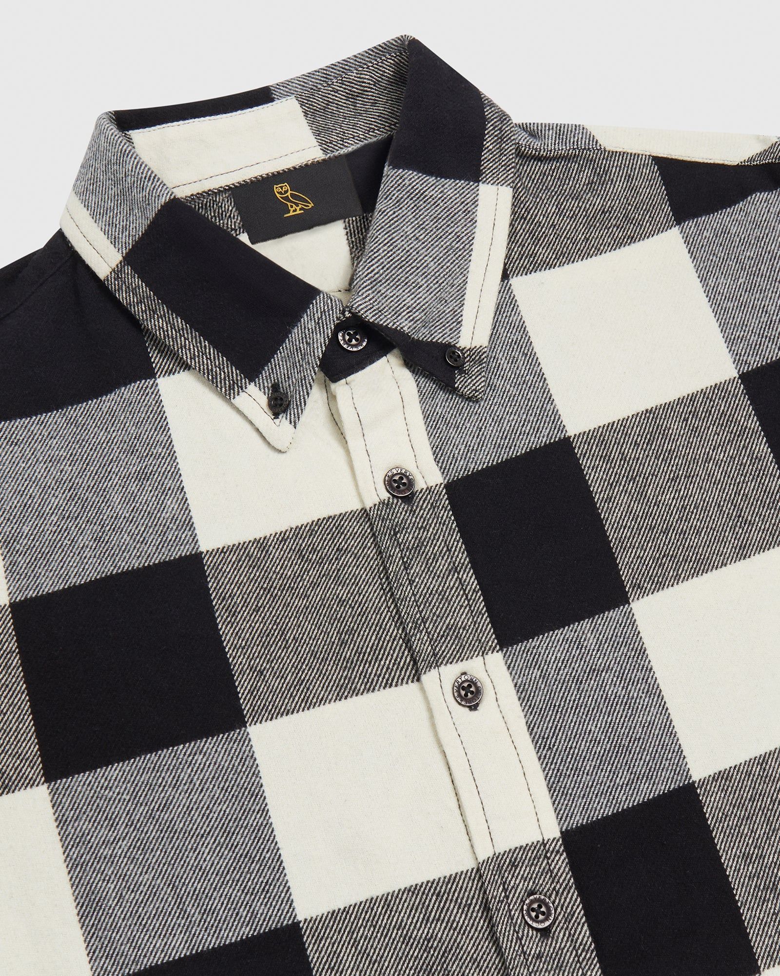 Buffalo Plaid Flannel Shirt - White sold by OVO product image thumbnail 4