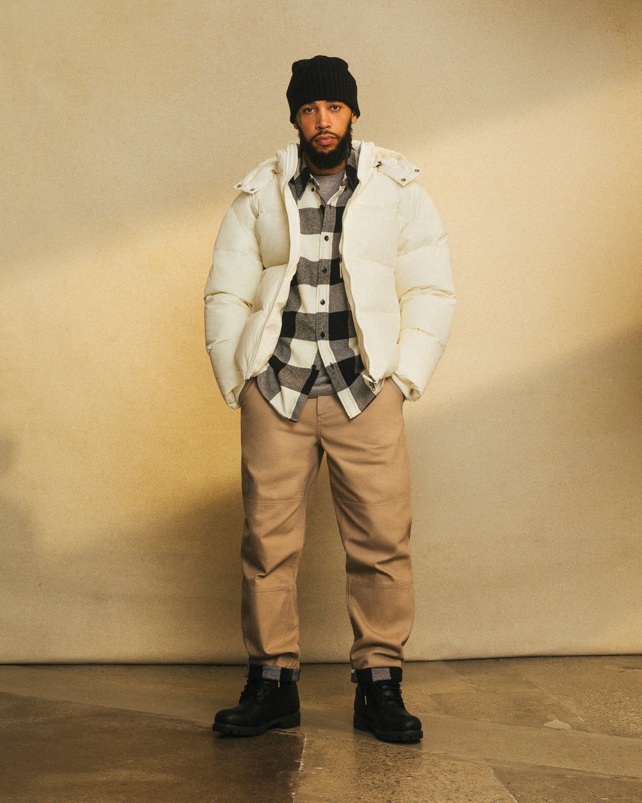 Buffalo Plaid Flannel Shirt - White sold by OVO product image thumbnail 2