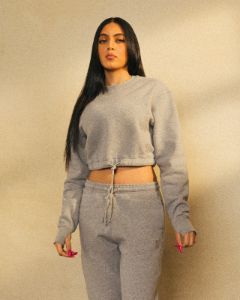 Cropped Crewneck Sweatshirt - Heather Grey sold by OVO
