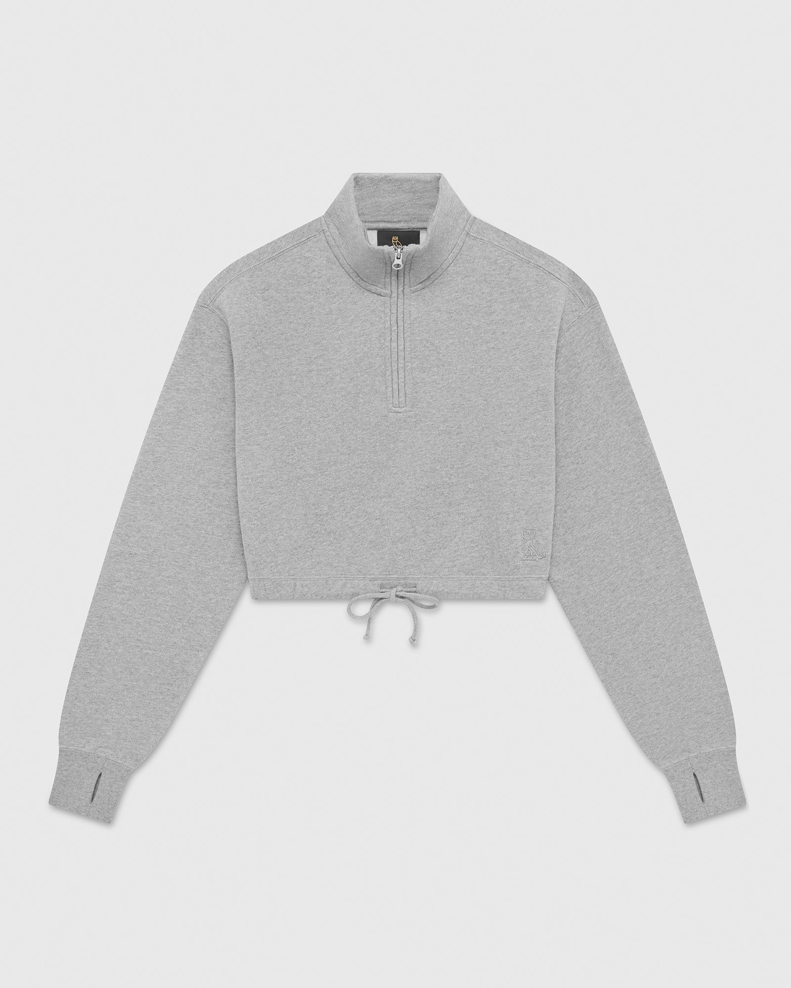 Quarter Zip Mockneck Sweatshirt - Heather Grey sold by OVO