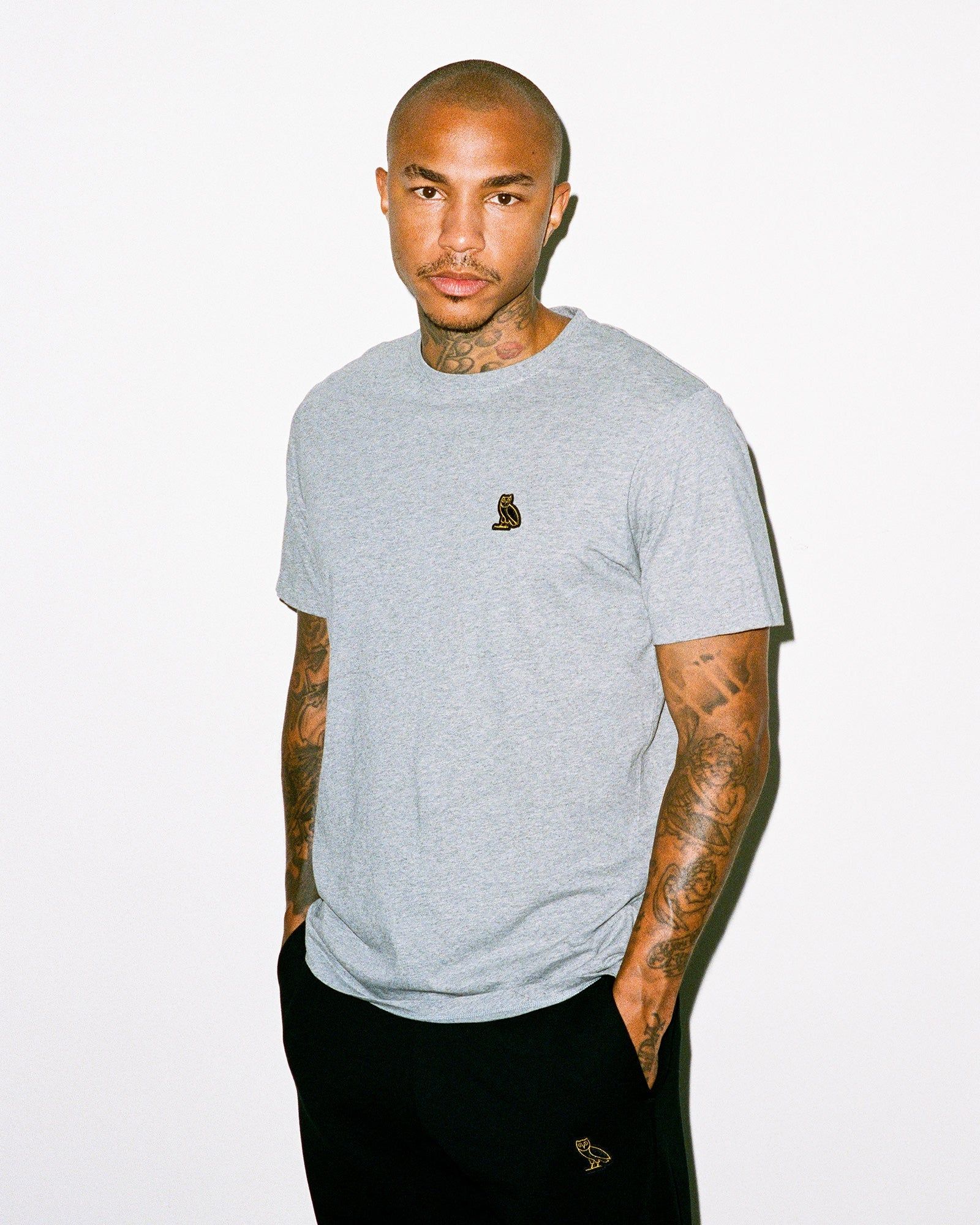 OVO® ESSENTIALS T-SHIRT - HEATHER GREY sold by OVO product image thumbnail 2