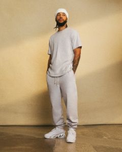 Speckle Fleece Relaxed Fit Sweatpant - Grey sold by OVO