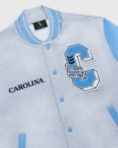 NCAA North Carolina Tar Heels Fleece Varsity Jacket - Grey/North Carolina Light Blue sold by OVO