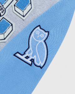 NCAA North Carolina Tar Heels Fleece Varsity Jacket - Grey/North Carolina Light Blue sold by OVO