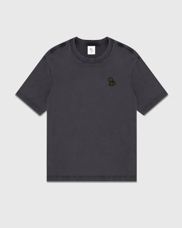 WOMENS T-SHIRT - GARMENT DYED BLACK sold by OVO