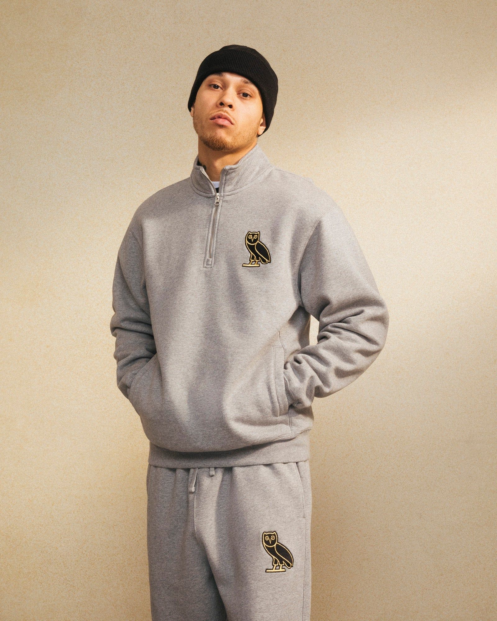 Mini OG Quarter Zip Sweatshirt - Heather Grey sold by OVO product image thumbnail 2