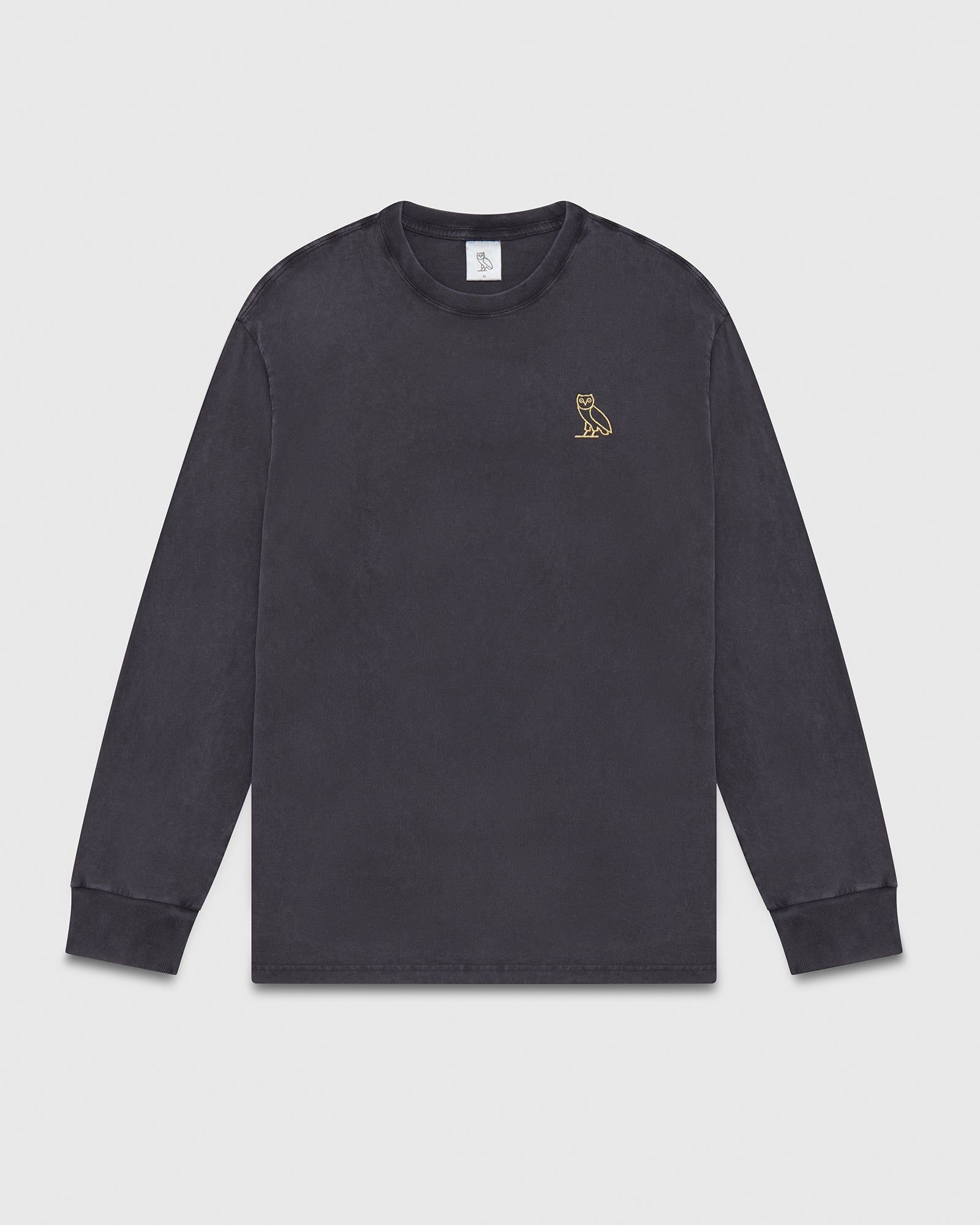 GARMENT DYE LONGSLEEVE T-SHIRT - BLACK sold by OVO