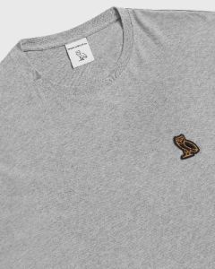 OVO® ESSENTIALS LONGSLEEVE T-SHIRT - HEATHER GREY sold by OVO
