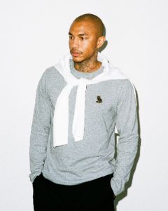 OVO® ESSENTIALS LONGSLEEVE T-SHIRT - HEATHER GREY sold by OVO