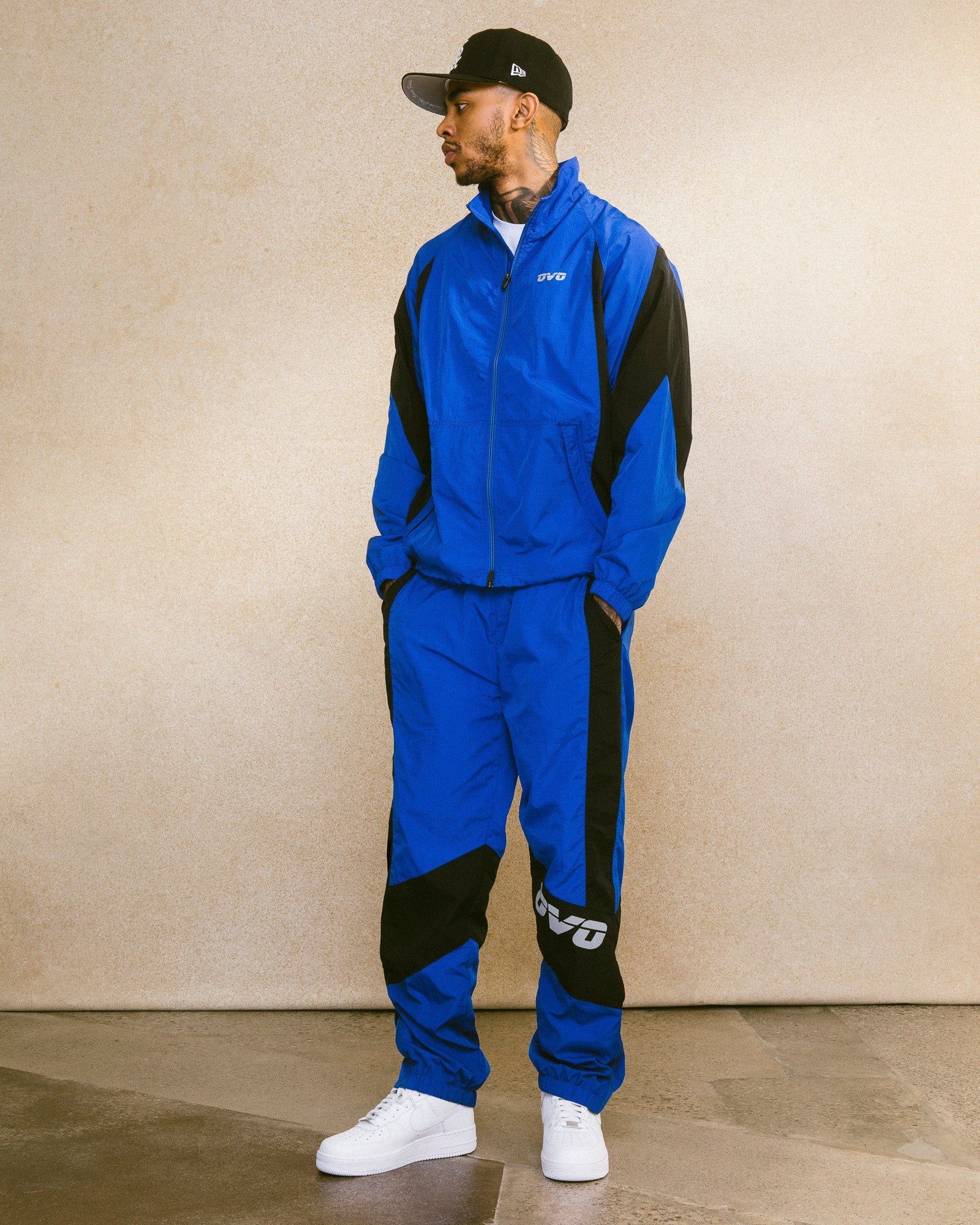 Nylon Track Jacket - Royal Blue/Black sold by OVO product image thumbnail 2