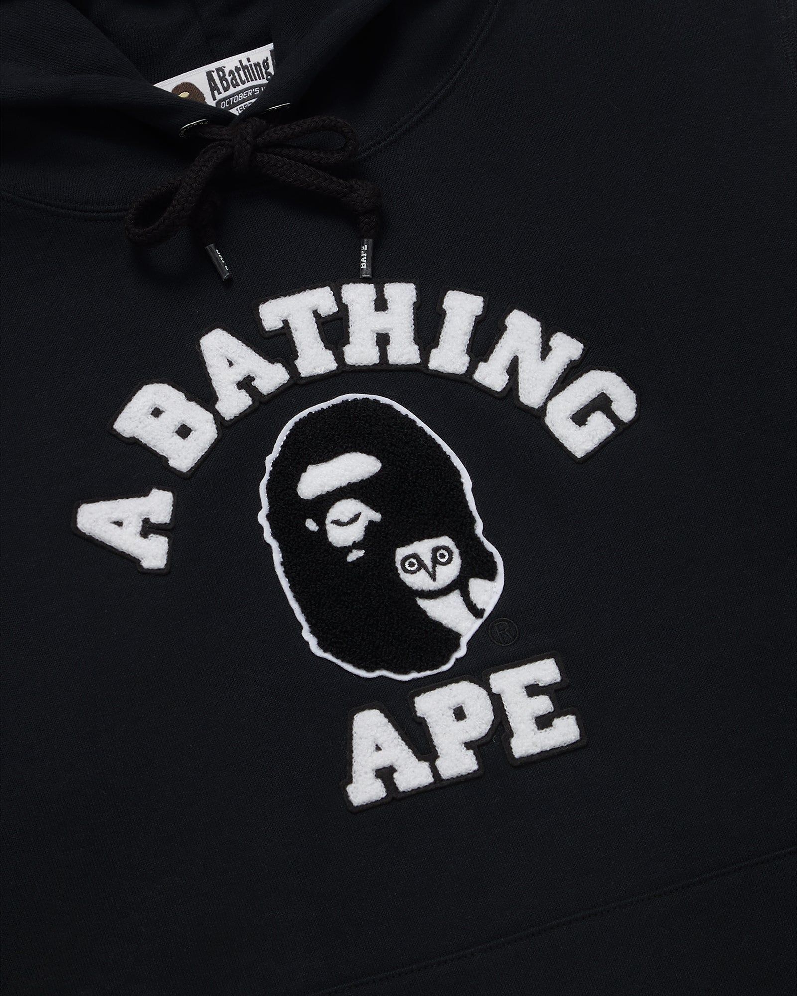 BAPE Chenille College Hoodie - Black sold by OVO product image thumbnail 3