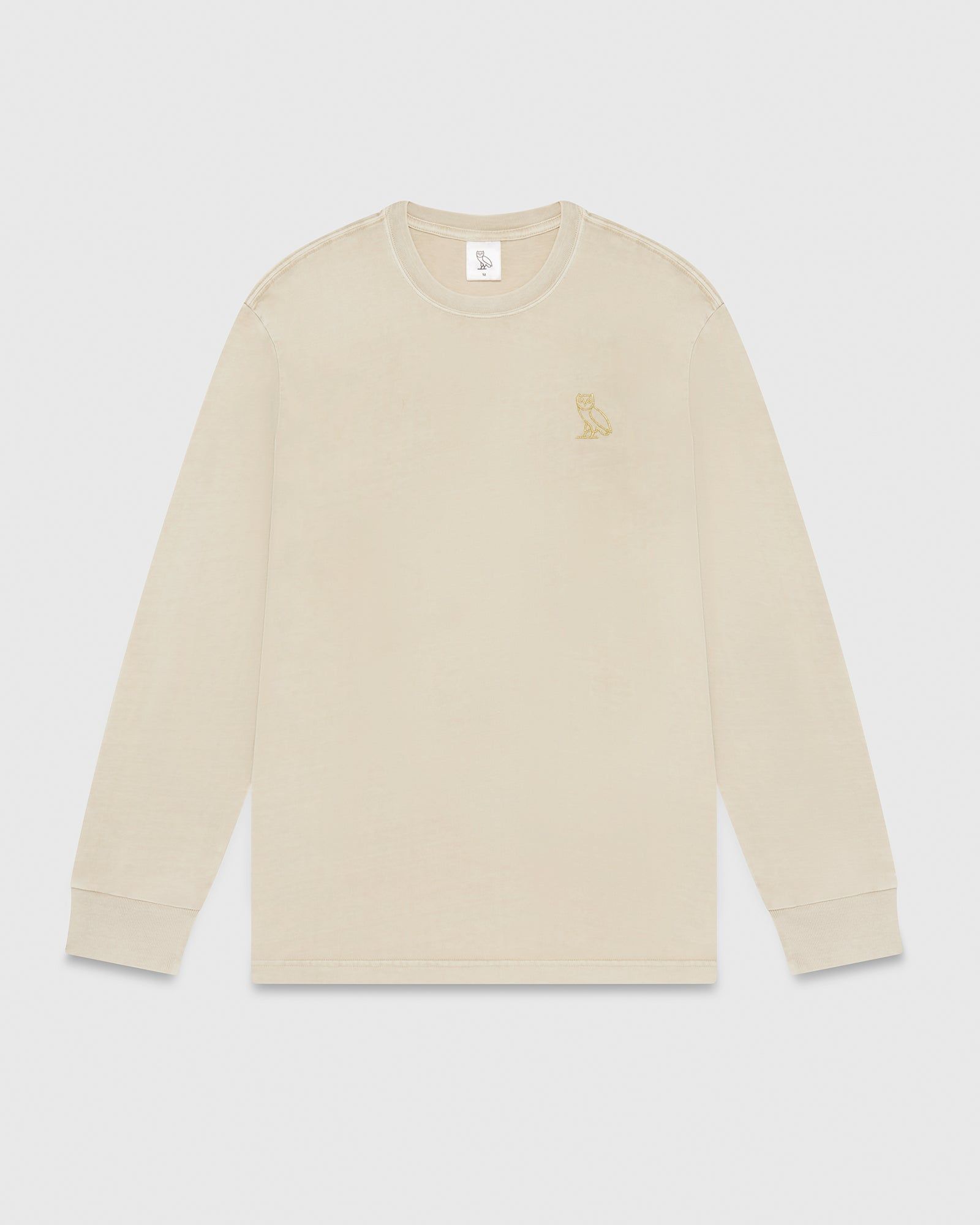 GARMENT DYE LONGSLEEVE T-SHIRT - TAN sold by OVO