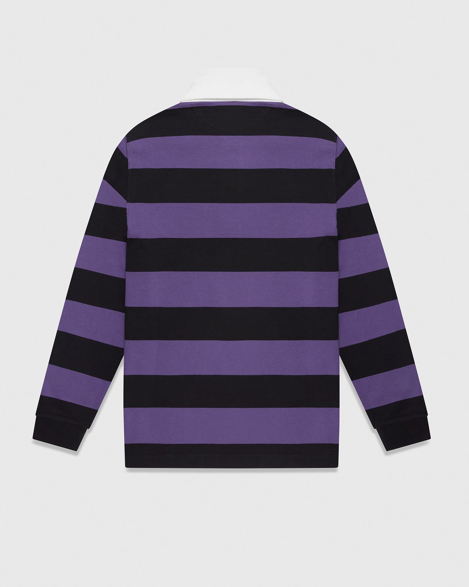 【U LAN】Nerd Stripe Rugby Sweatshirt Covernat Unisex Stripes Rugby Sweatshirt Blue | Sweatshirts