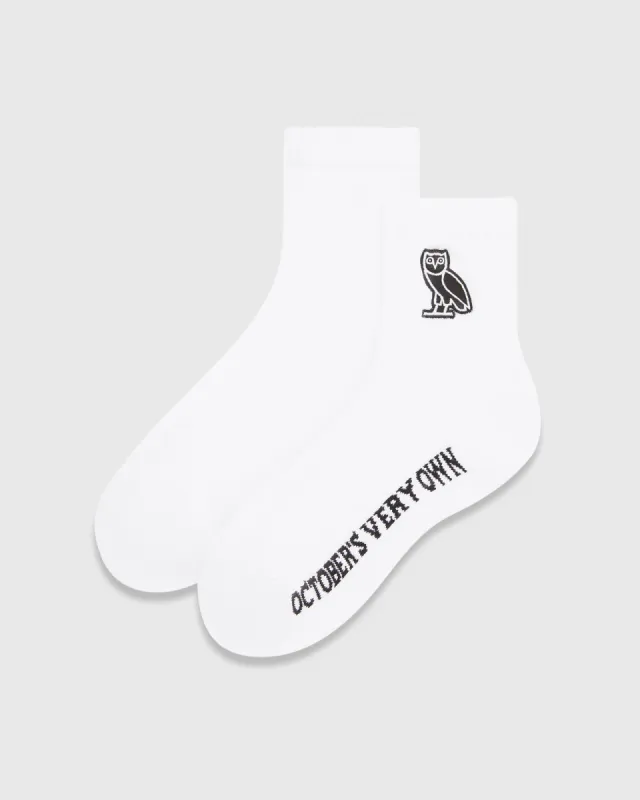 WOMENS ANKLE SOCKS - WHITE sold by OVO