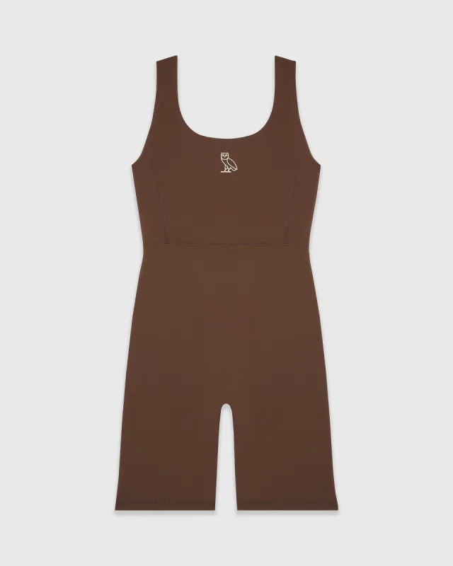 WOMENS ACTIVE ROMPER - BROWN sold by OVO