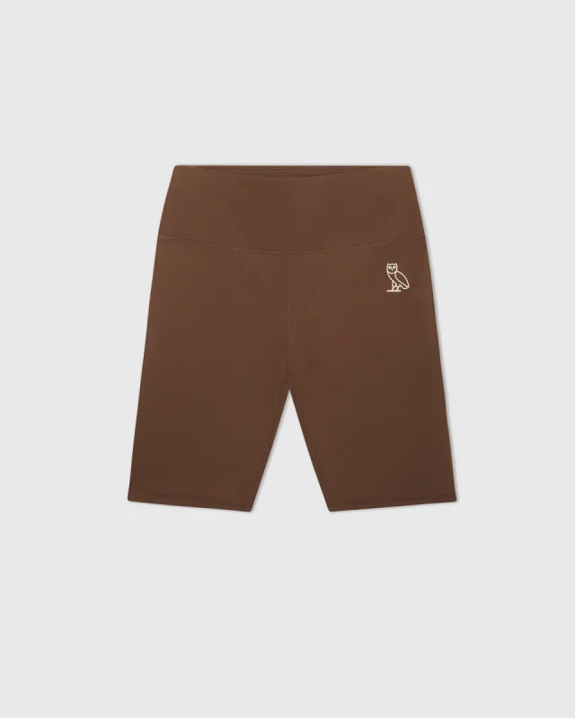 WOMENS ACTIVE BIKE SHORT - BROWN sold by OVO