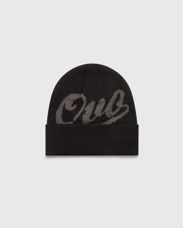 OVO® SCRIPT BEANIE - BLACK sold by OVO