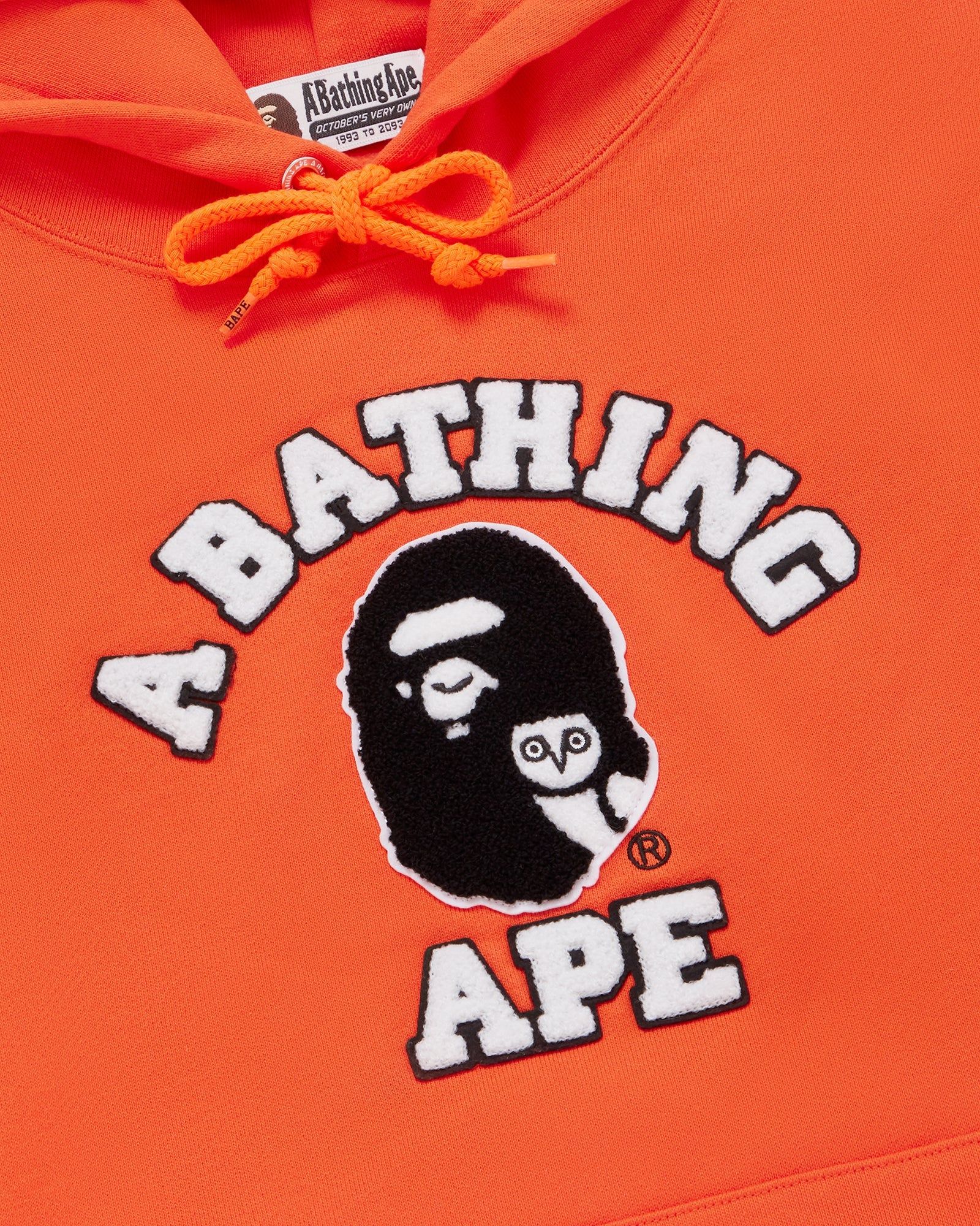 BAPE Chenille College Hoodie - Orange sold by OVO product image thumbnail 3