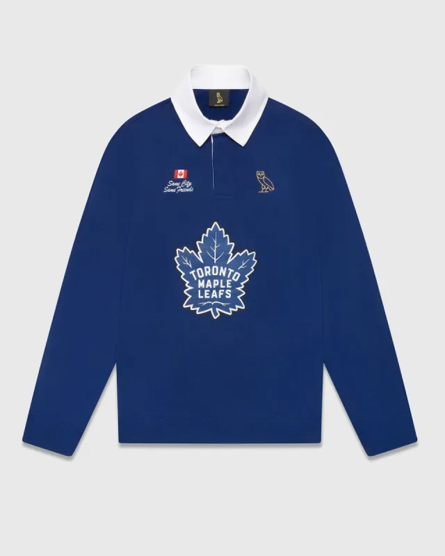 OVO® / TORONTO MAPLE LEAFS RUGBY POLO - BLUE sold by OVO