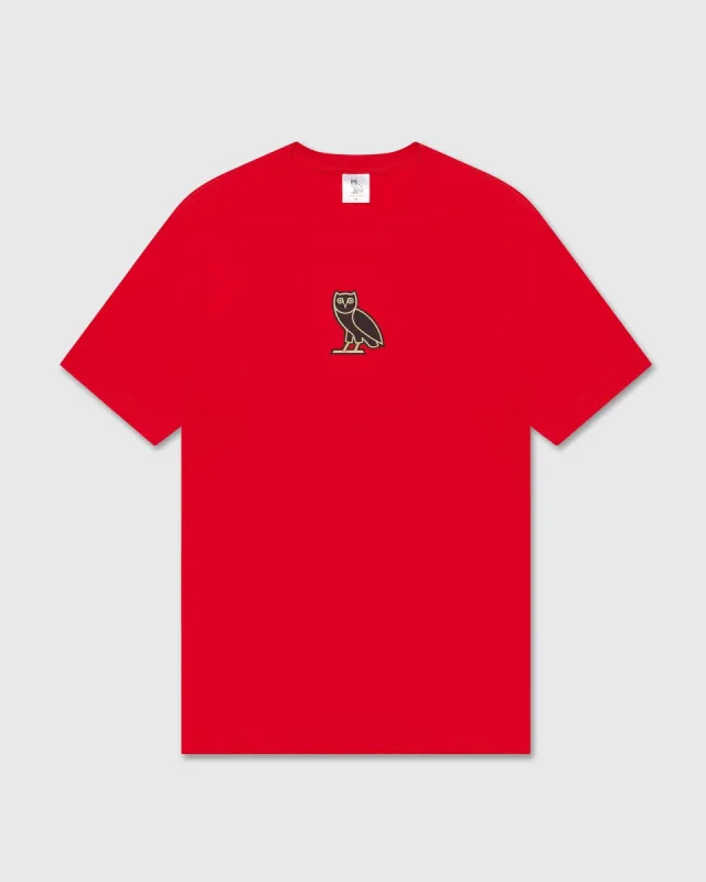 CLASSIC OWL T-SHIRT - RED sold by OVO