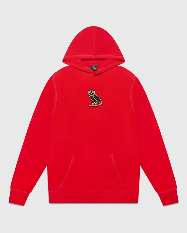 CLASSIC OWL HOODIE - RED made by OVO
