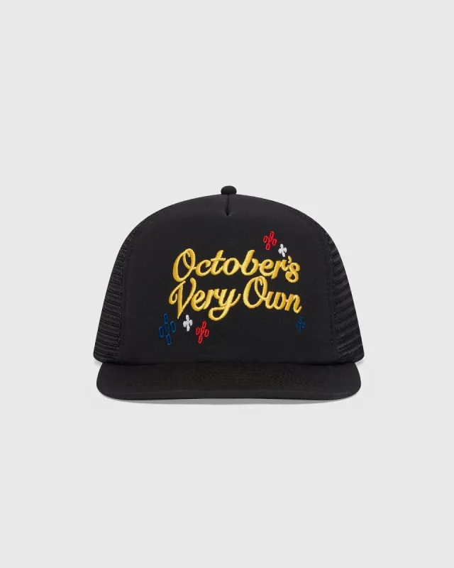 POM POM TRUCKER CAP - BLACK sold by OVO