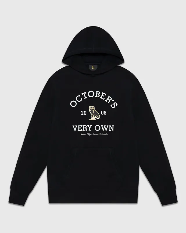 COLLEGIATE HOODIE - BLACK sold by OVO