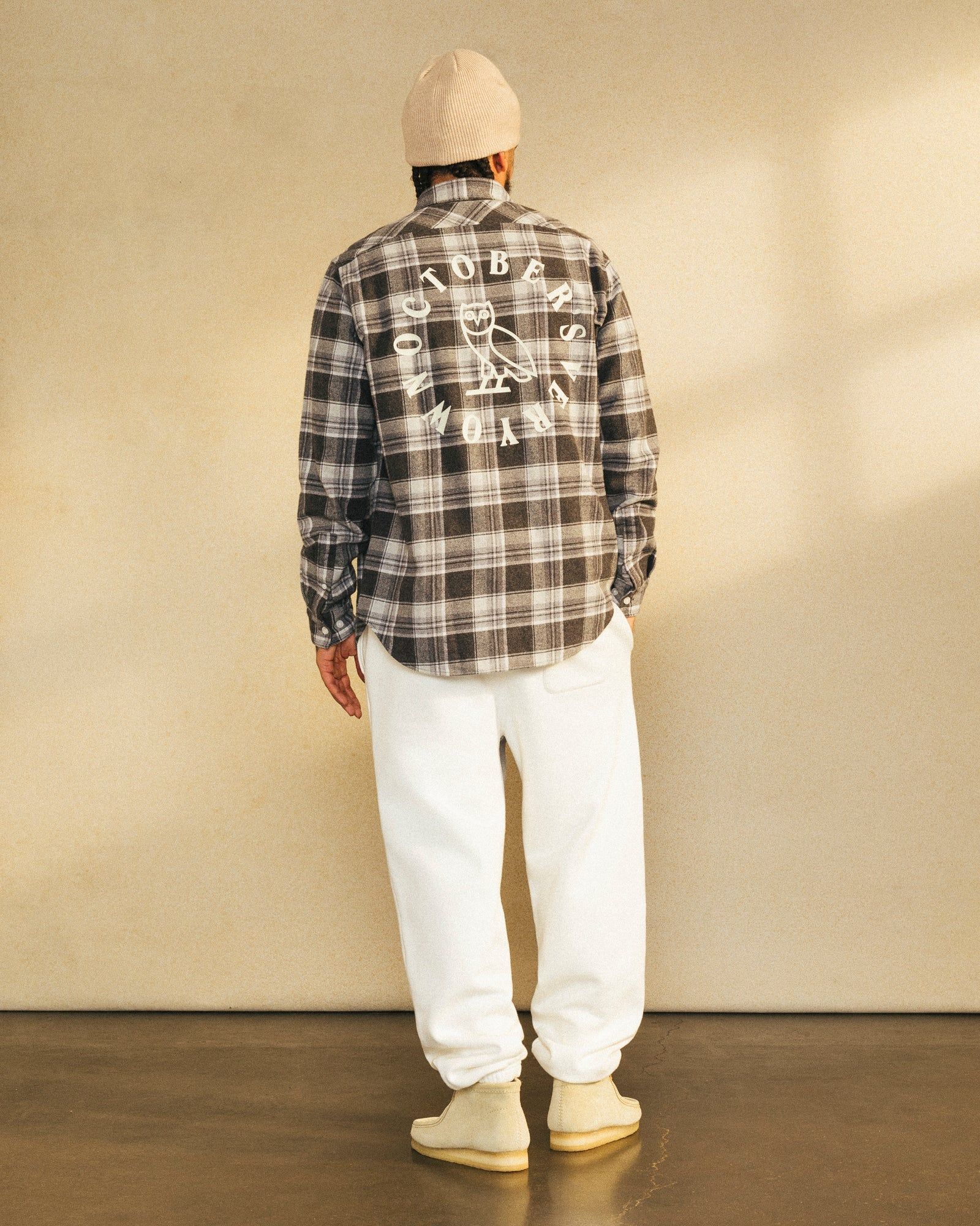 Plaid Flannel Shirt - Heather Grey sold by OVO product image thumbnail 3
