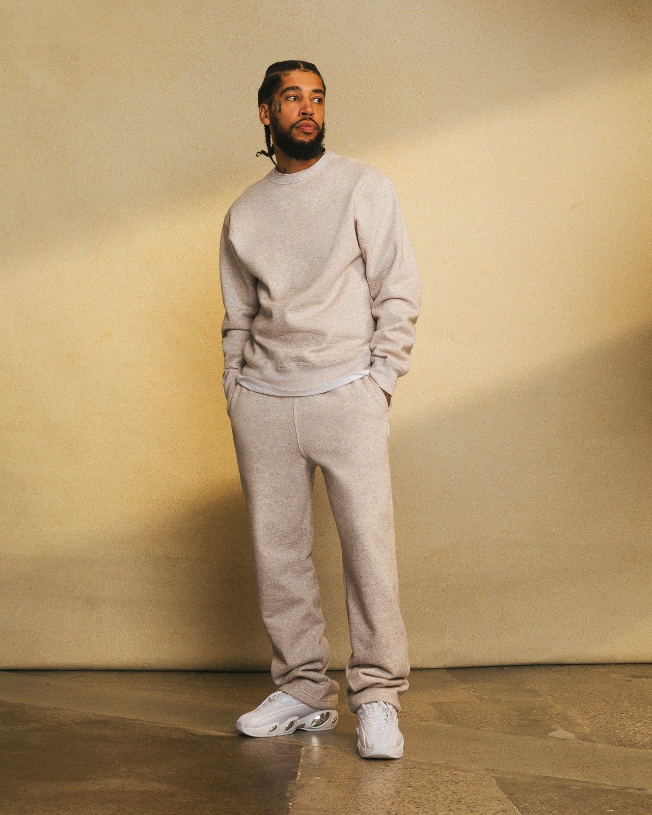Speckle Fleece Open Hem Sweatpant - Oatmeal sold by OVO product image thumbnail 2
