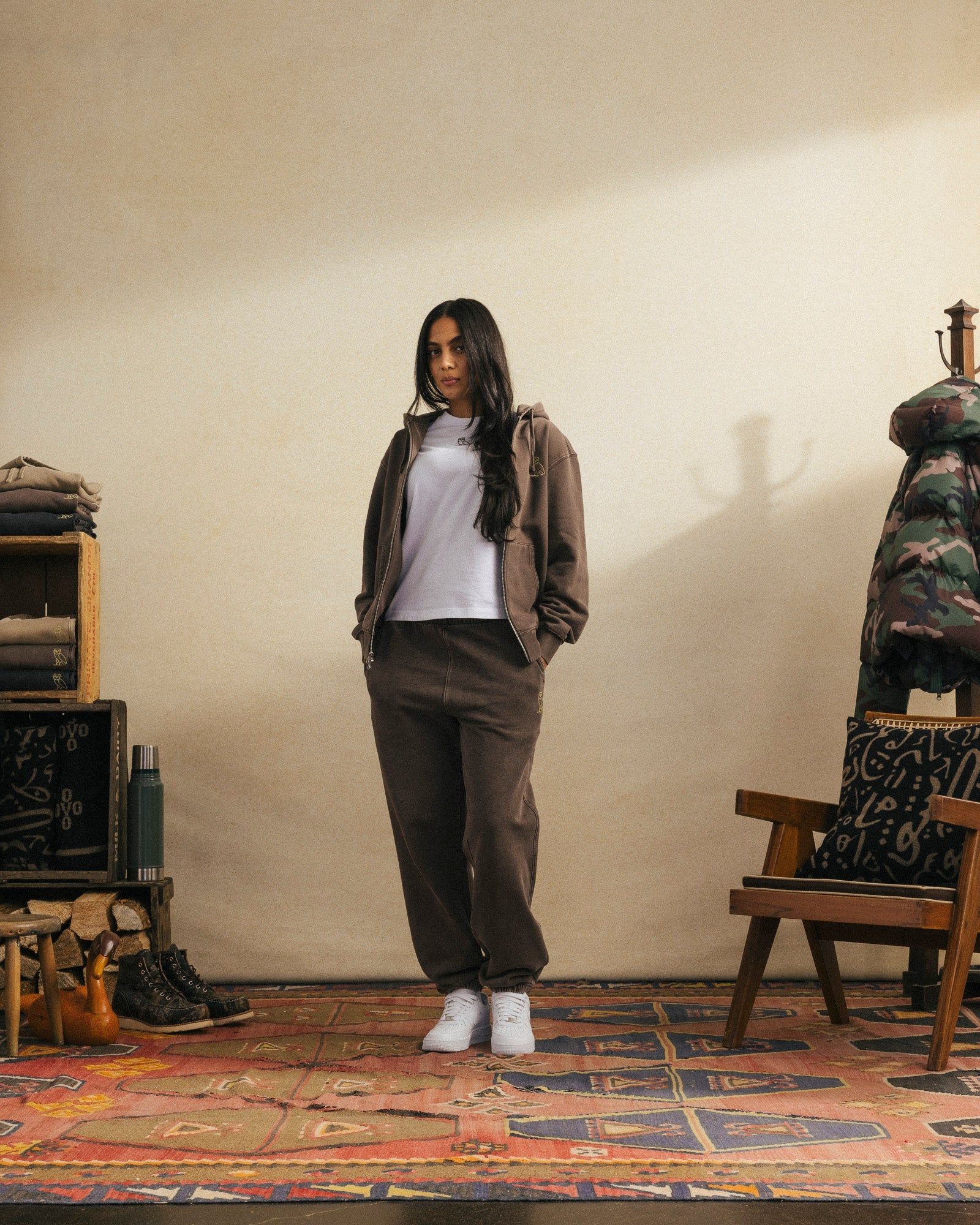 Muskoka Garment Dyed Relaxed Fit Sweatpant - Brown sold by OVO product image thumbnail 2