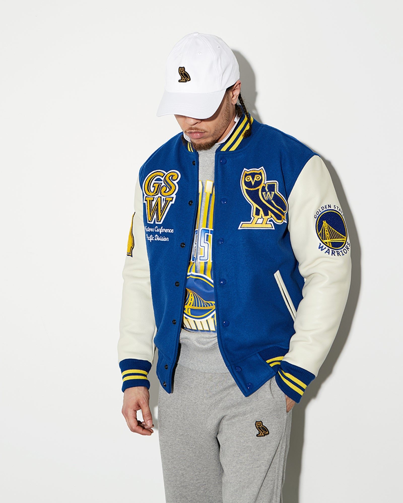 NBA GOLDEN STATE WARRIORS VARSITY JACKET - BLUE sold by OVO product image thumbnail 2