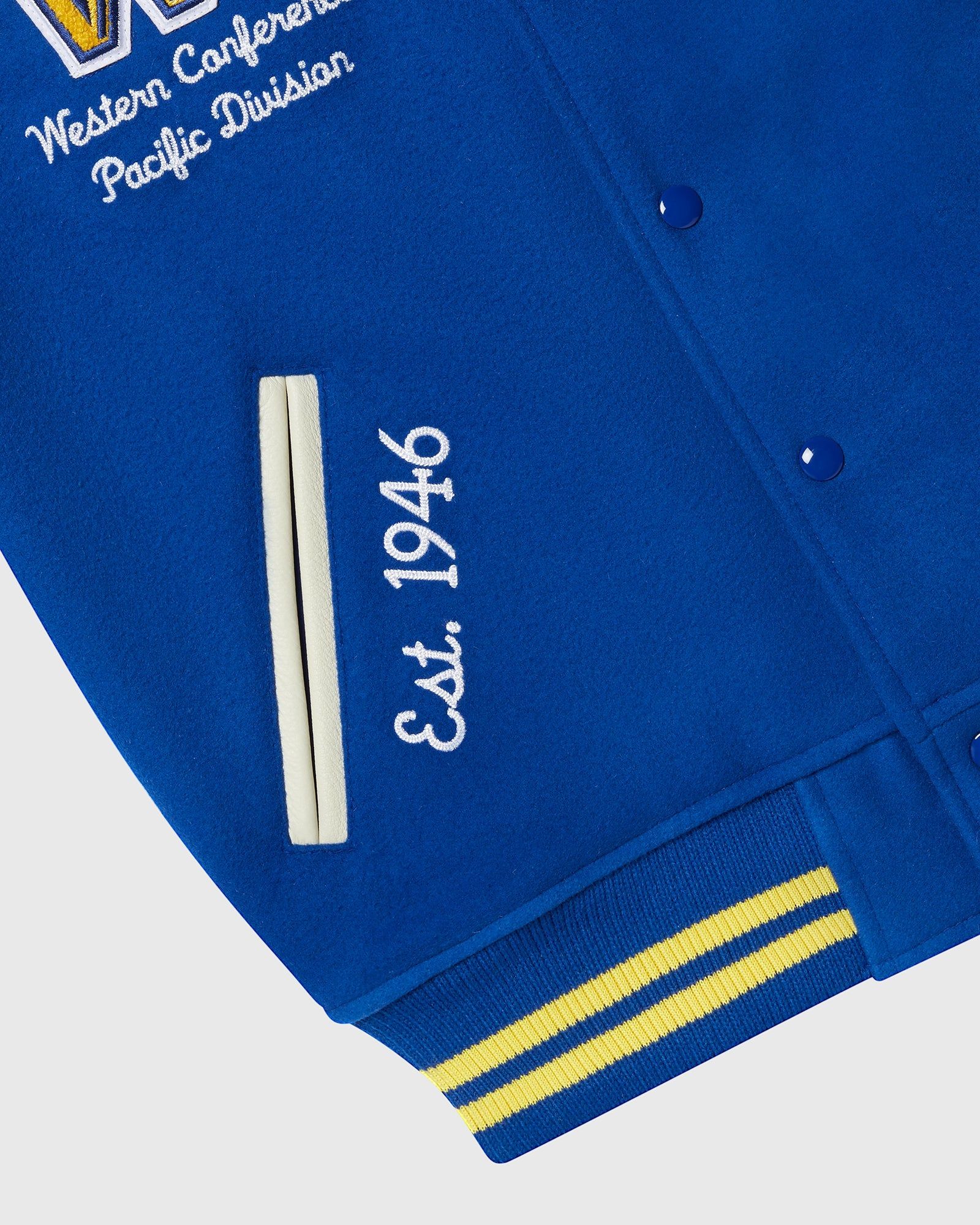 NBA GOLDEN STATE WARRIORS VARSITY JACKET - BLUE sold by OVO product image thumbnail 6
