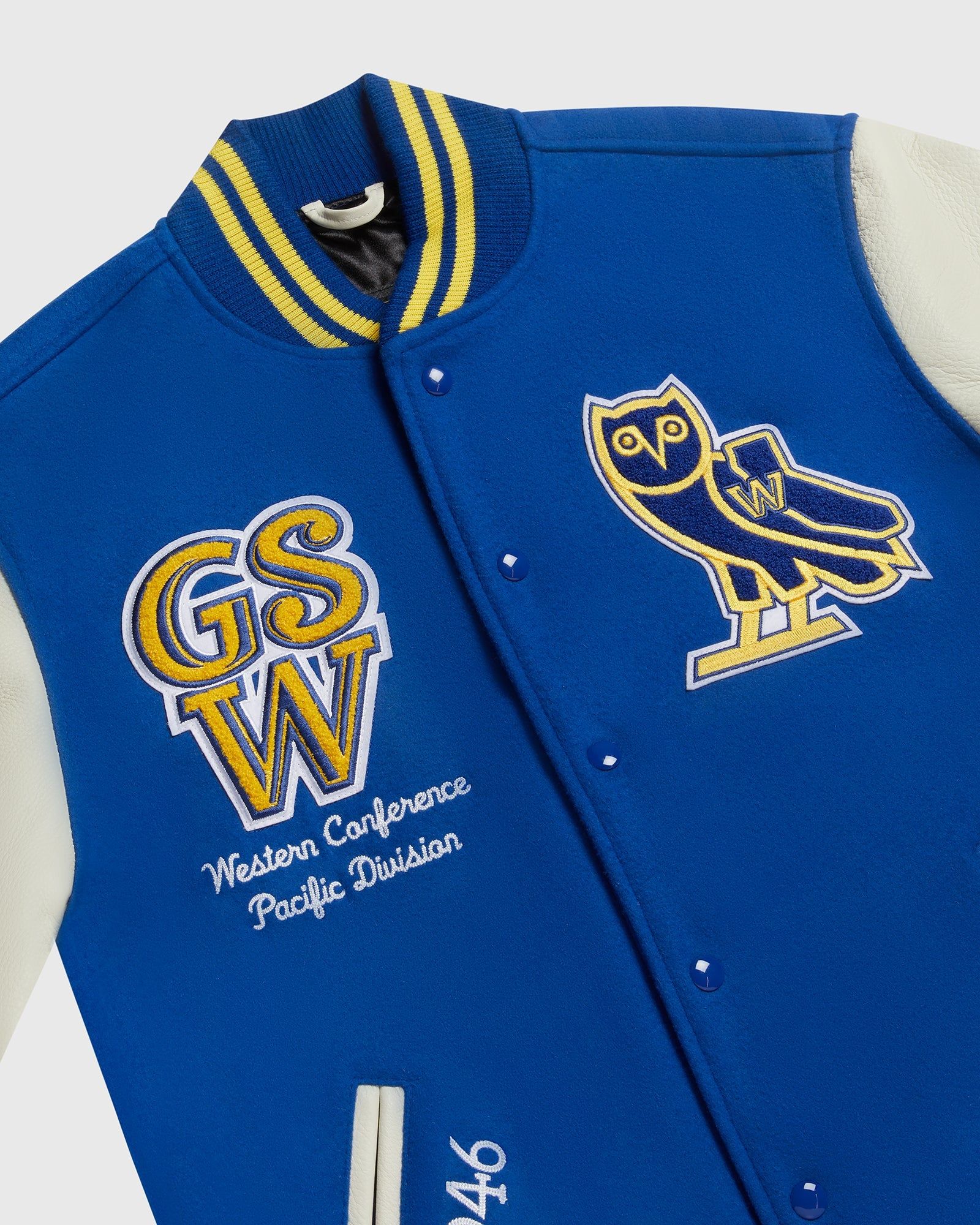 NBA GOLDEN STATE WARRIORS VARSITY JACKET - BLUE sold by OVO product image thumbnail 4