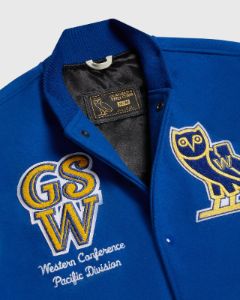 NBA GOLDEN STATE WARRIORS VARSITY JACKET - BLUE sold by OVO