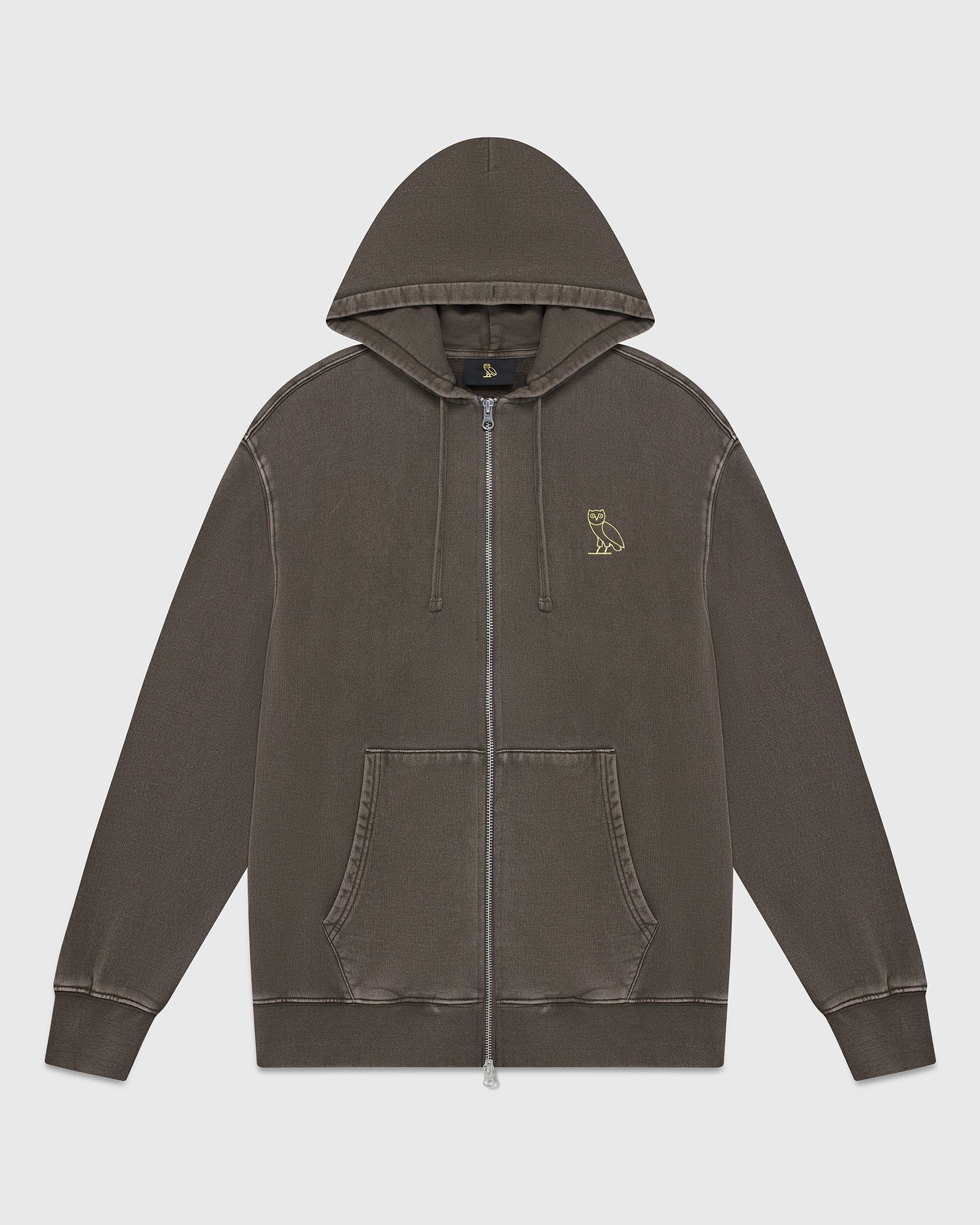 Muskoka Garment Dyed Full-Zip Hoodie - Brown sold by OVO