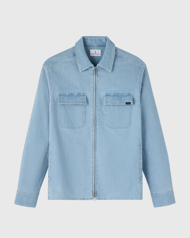 Denim Zip-Up Shirt sold by OVO