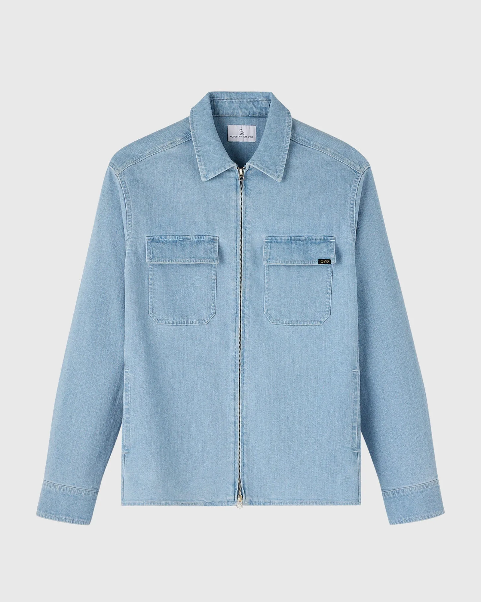Denim Zip-Up Shirt sold by OVO